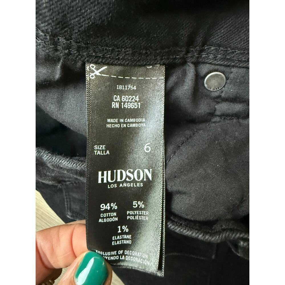 Hudson Women's Black Denim Jeans, women's size 6 - Picture 5 of 7